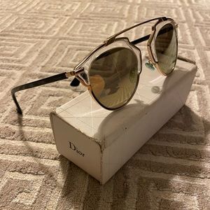 Dior Mirrored Gold Sunglasses